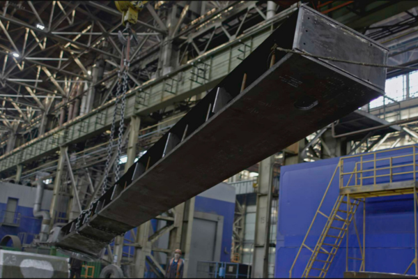 Steel Mill Crane in Plant Operation